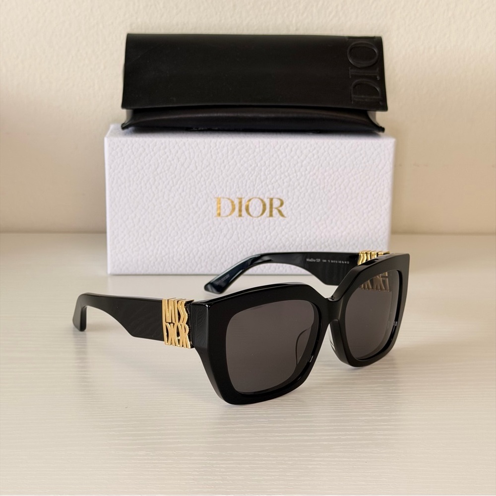 New! Dior Black and Gold Women's Sunglasses, MissDior S2F 10A0, Authentic - Picture 4 of 9